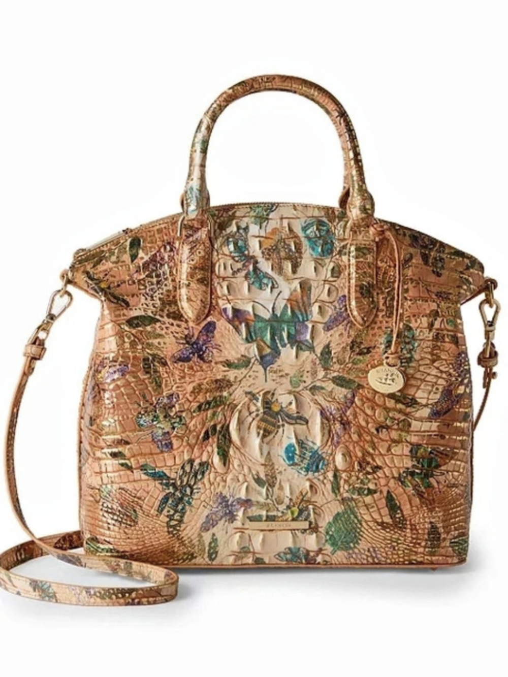 Brahmin Large Duxbury Satchel Brown & Multicolor